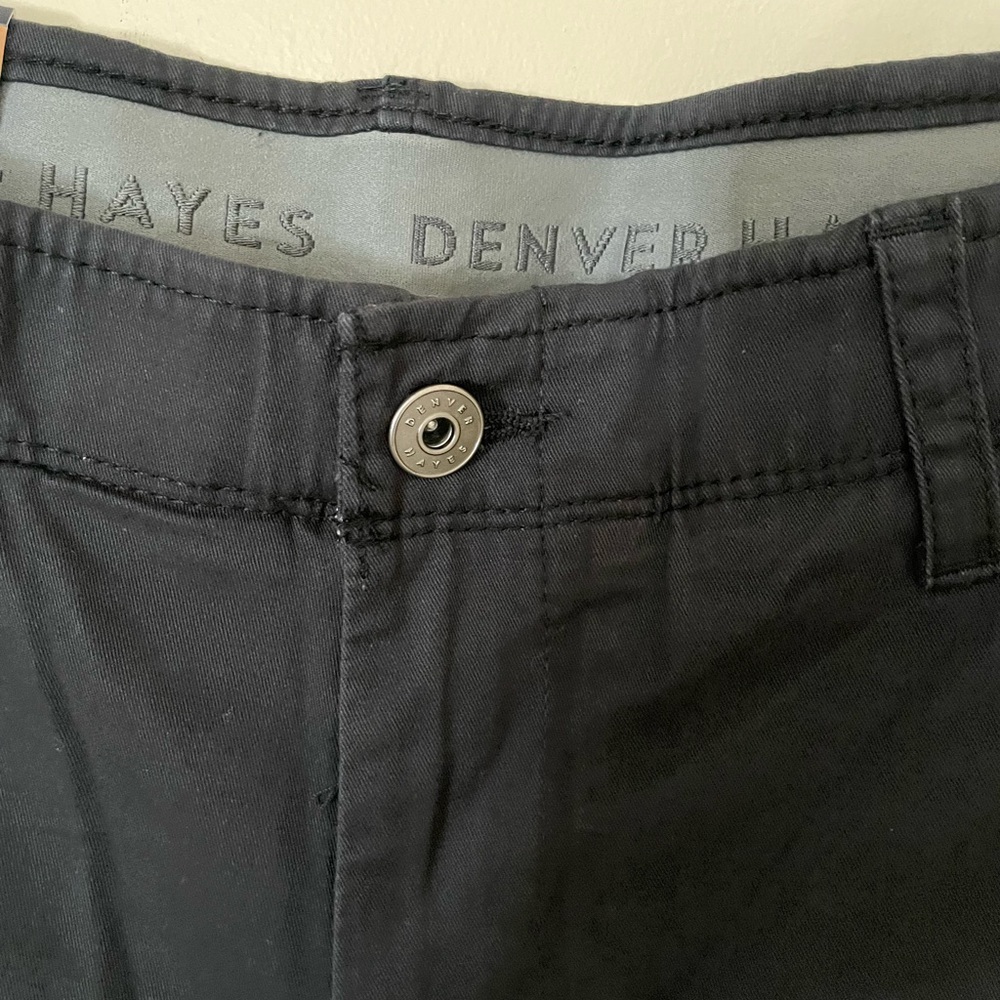 Sz 32 chino Denver Hayes Men's 8 Inch Linen Stretch Short Men's black Shorts - Picture 10 of 15